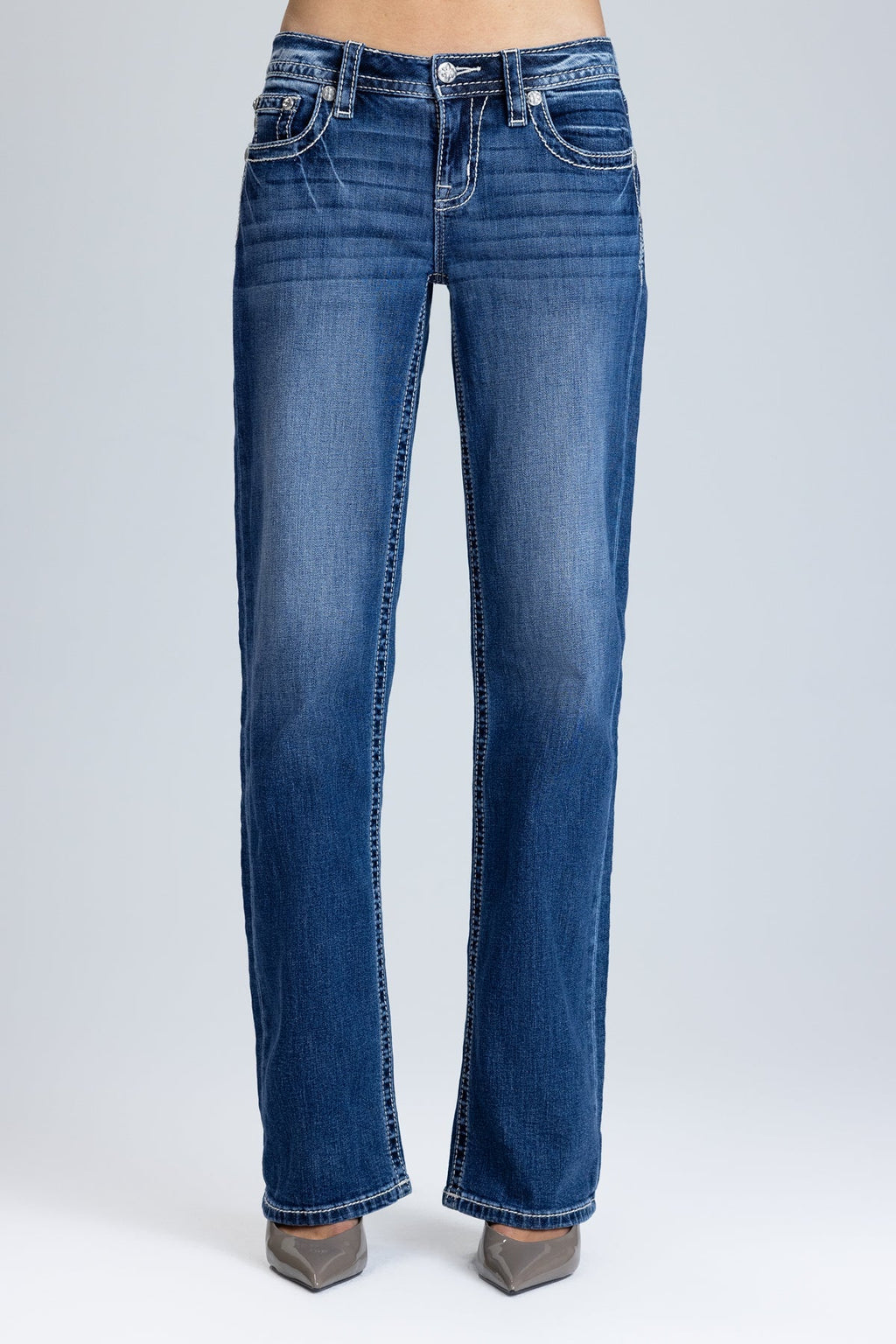 Malika Wing Cross Low Rise Slim Wide
