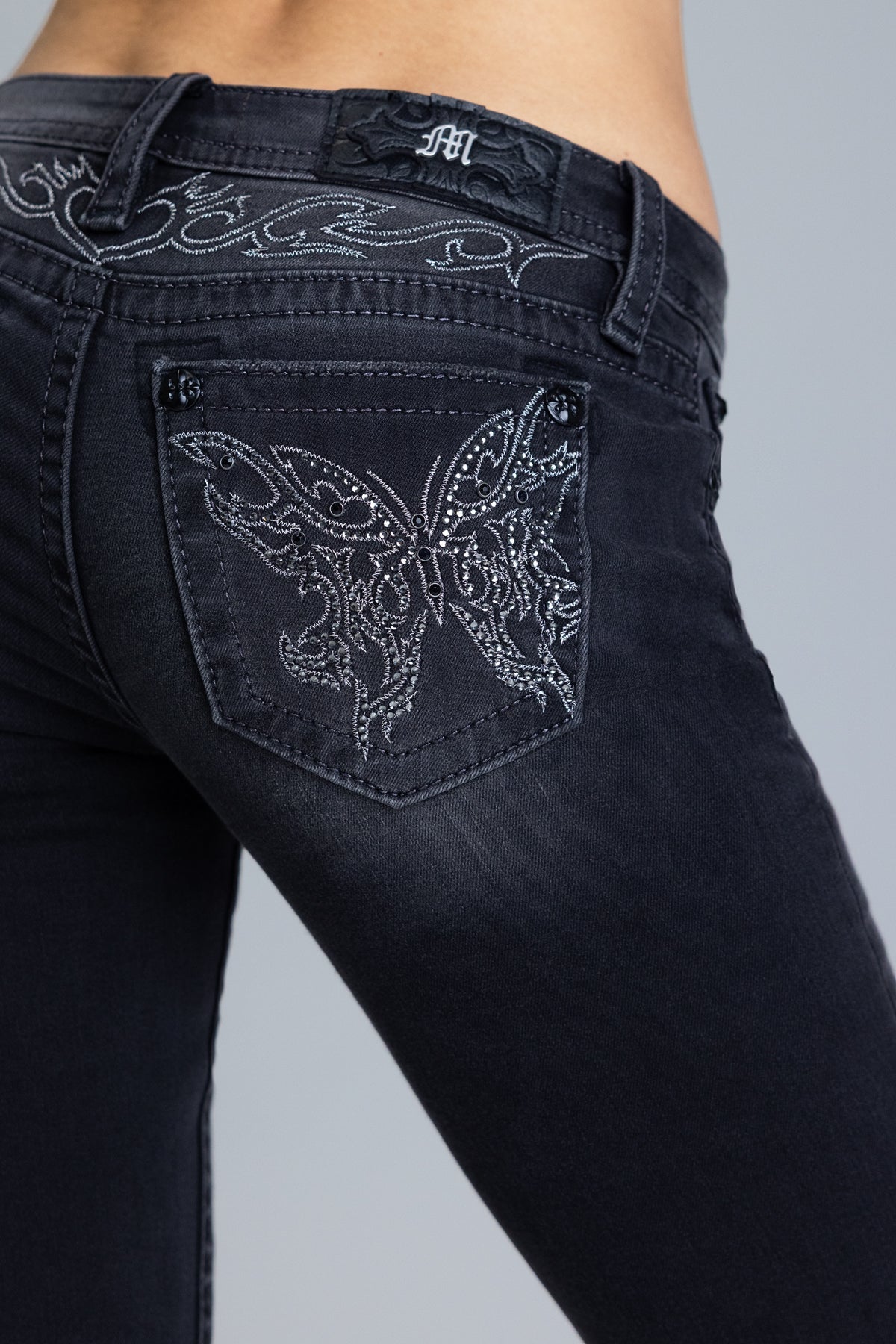 Risa Butterfly Low Rise Bootcut Jeans