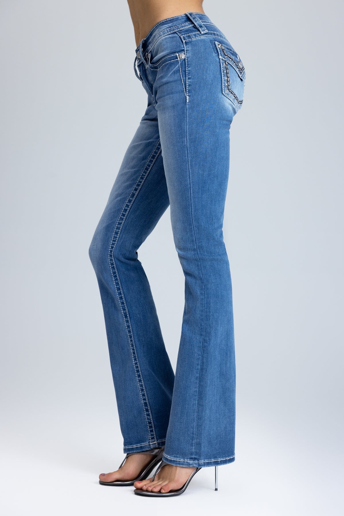 Araiza Stitched Bootcut Jeans