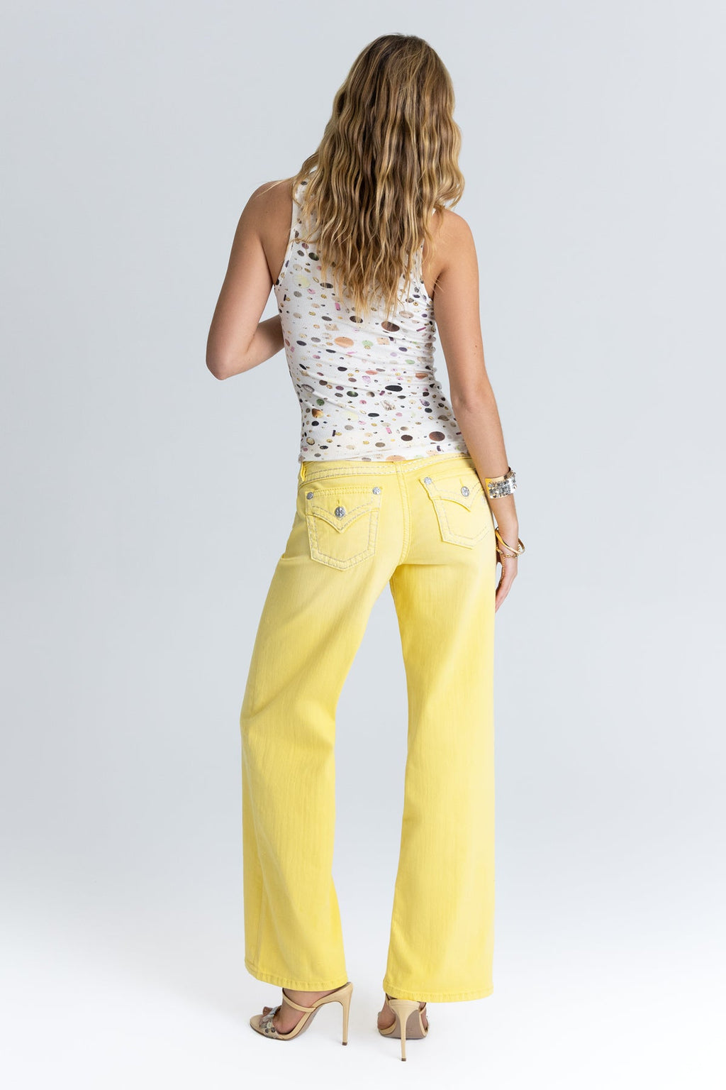 Circuit Stitched Wide Leg Jeans