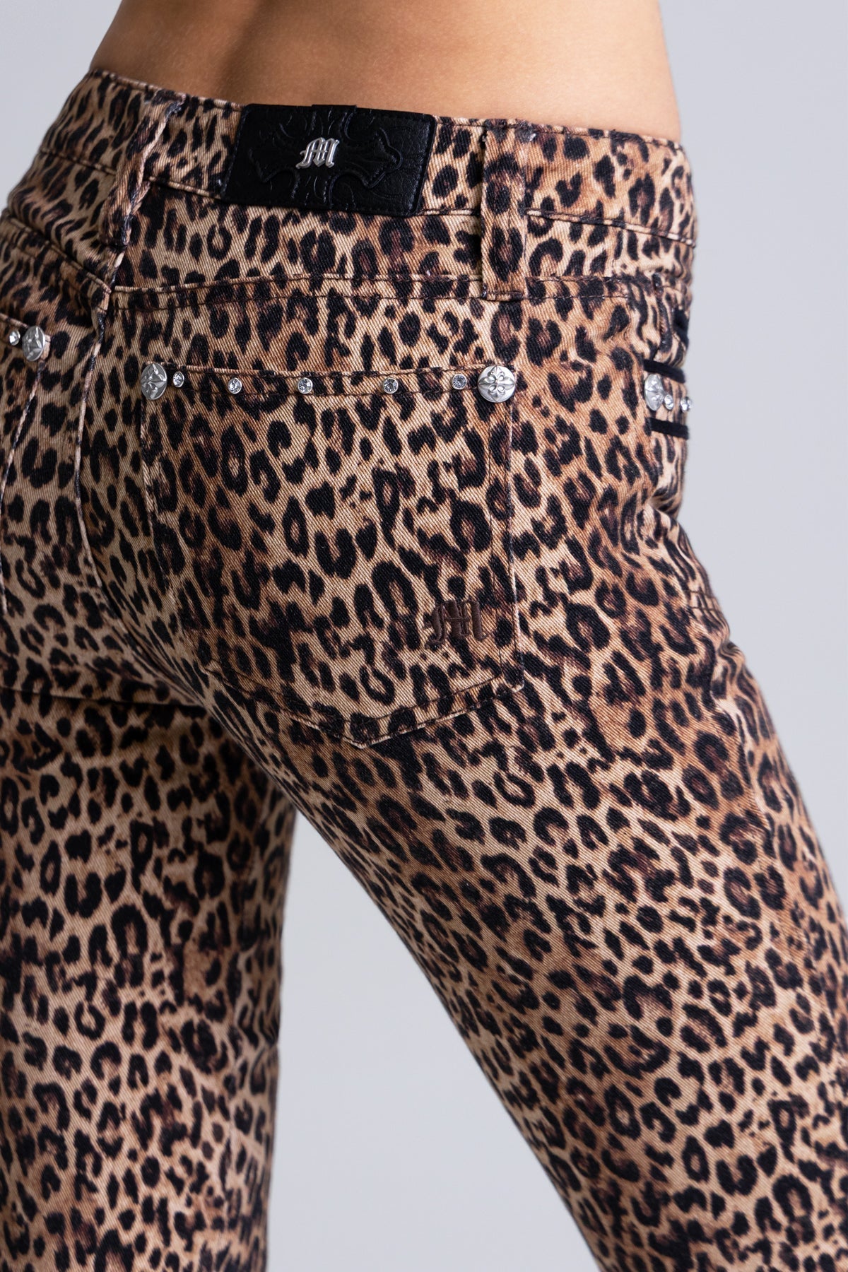 Zara Leopard Bootcut Jeans