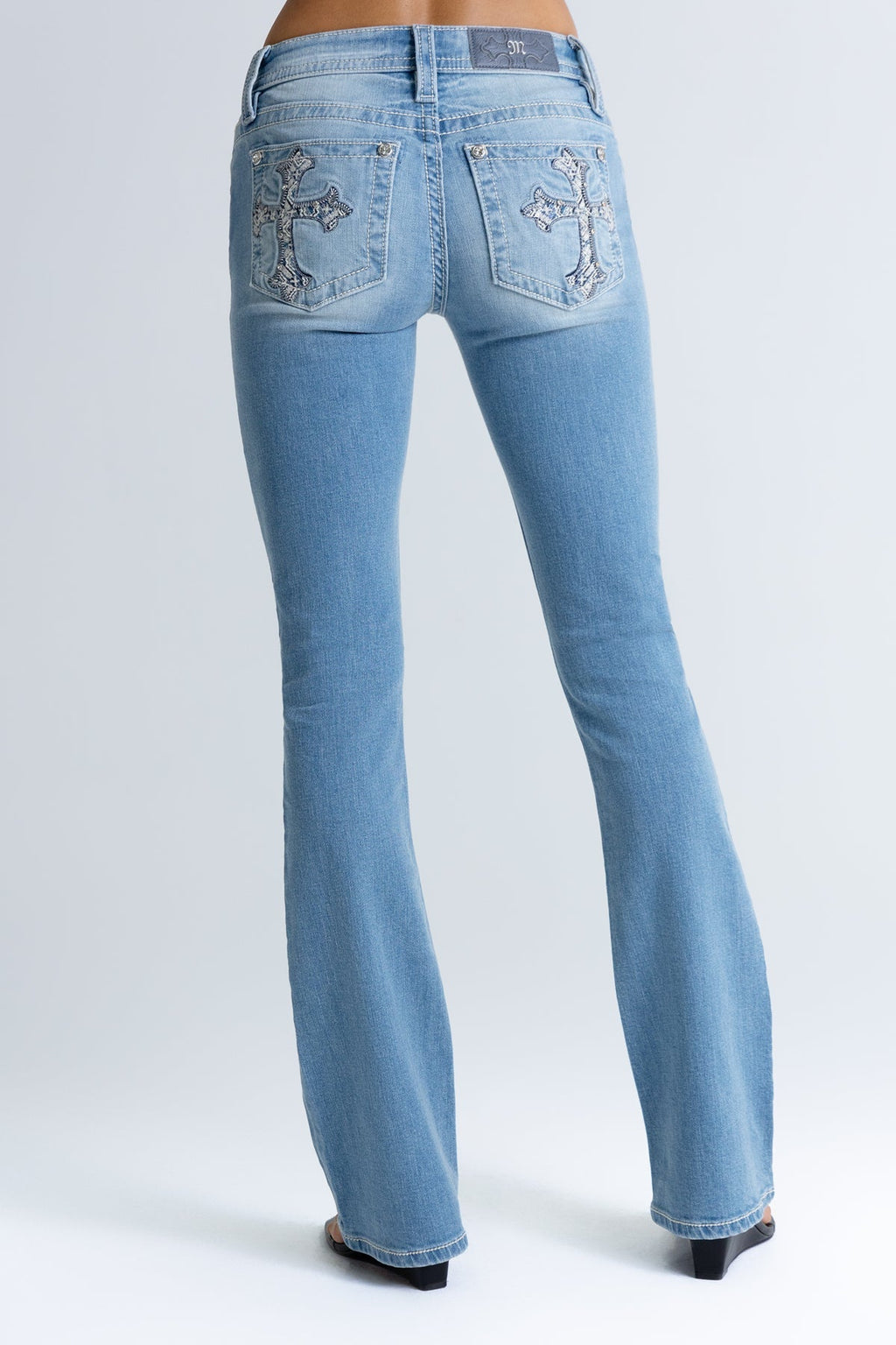 Rebel With A Cross Bootcut Jeans