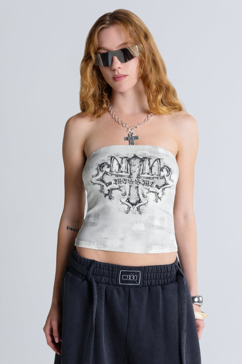 Hex Graphic Tube Top