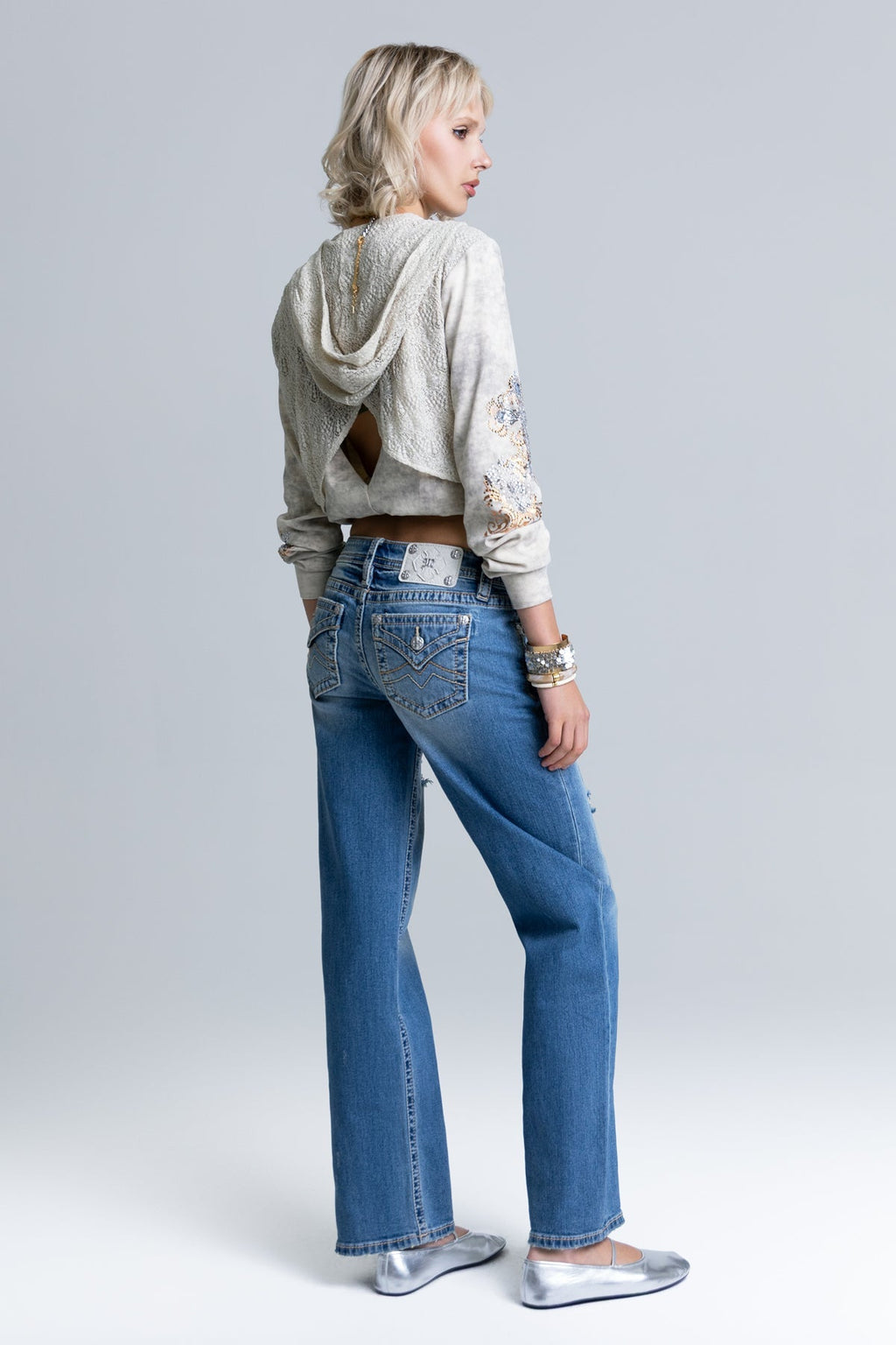 Mina M Low Rise Slim Wide