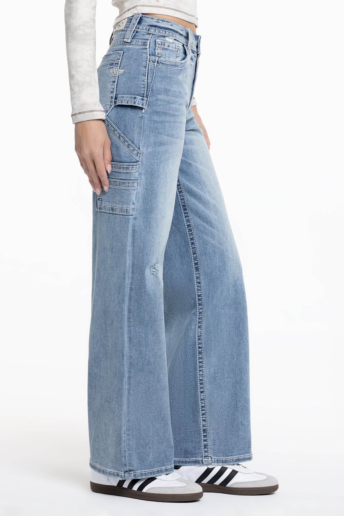 Callie Cargo Wide Leg Jeans