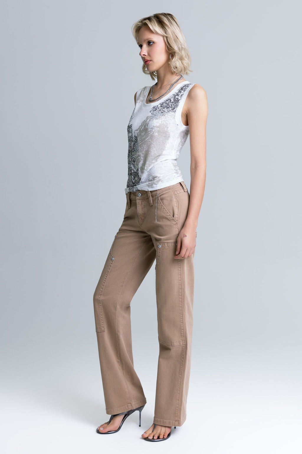 Cairo Low Rise Slim Wide Jeans