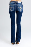 Nyah Cross Stitched Bootcut Jeans