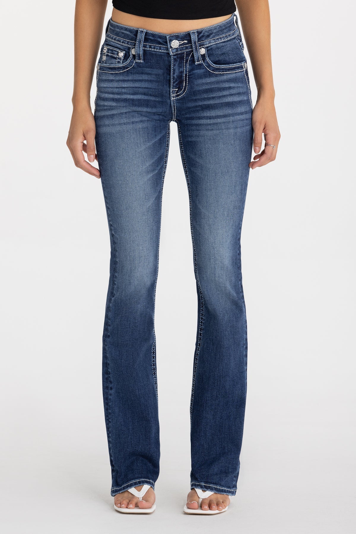 Glacé Bleu Bootcut Jeans
