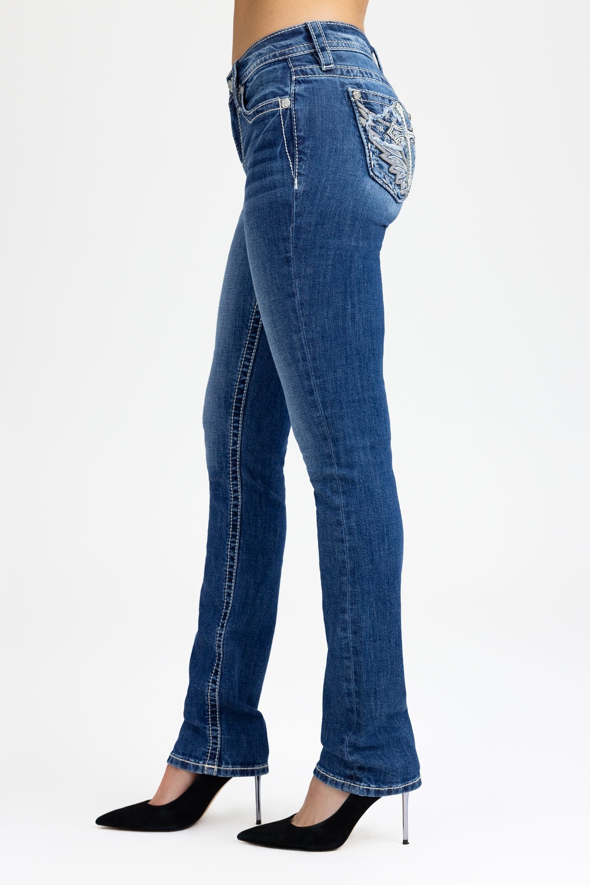Kenna Cross Straight Jeans
