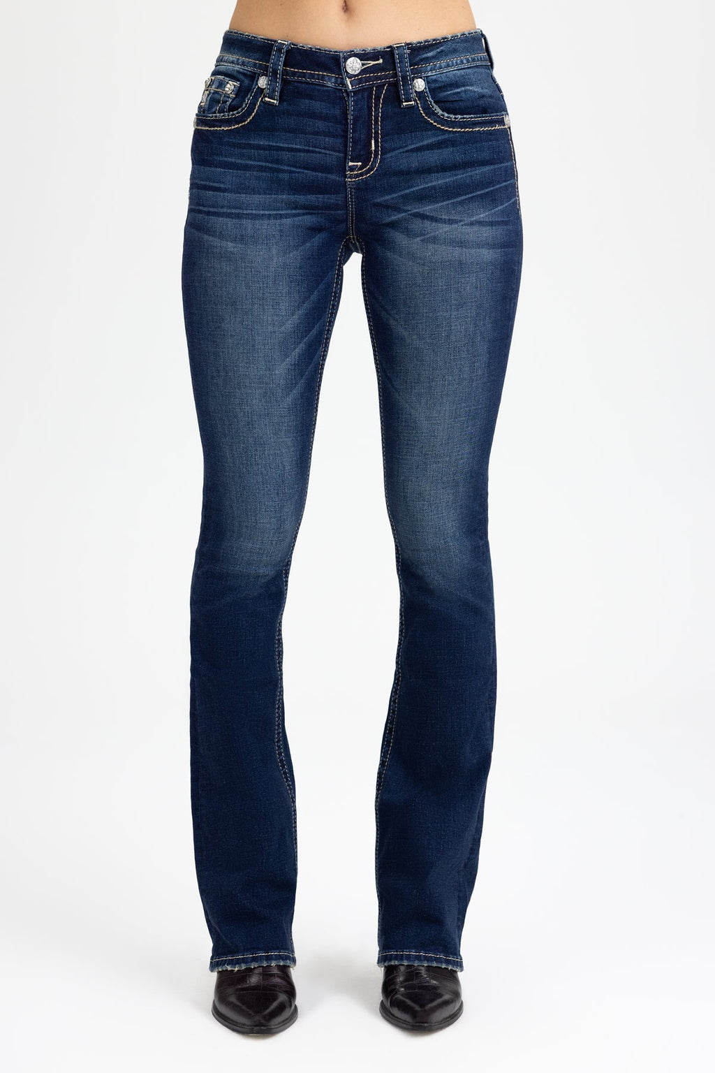 Raelyn Cross Bootcut Jeans