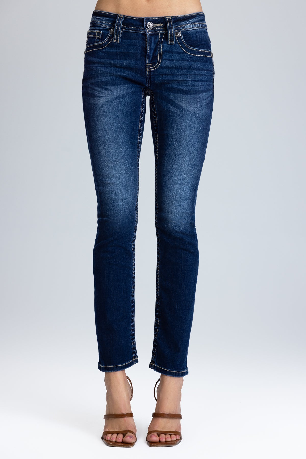 Kenzie Flap Pocket Straight Jeans