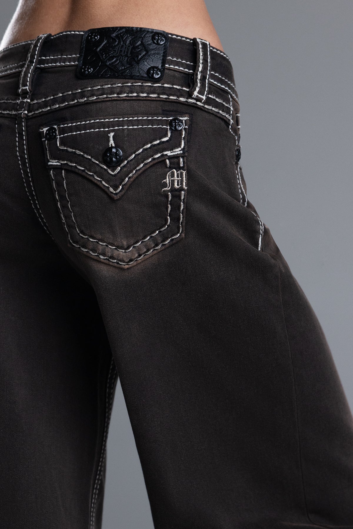 Sevryn Stitched Wide Leg Jeans