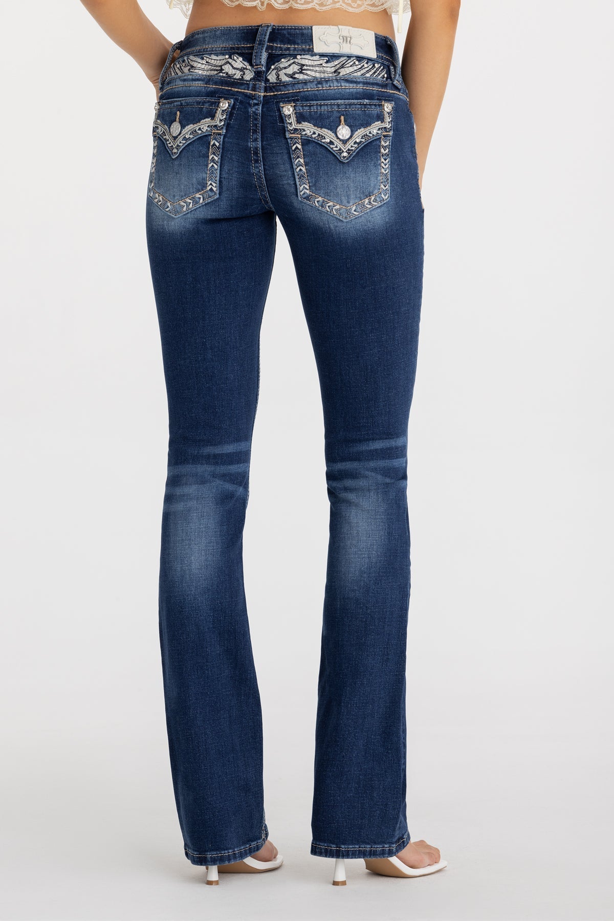 Erella Border Low Rise Bootcut Jeans