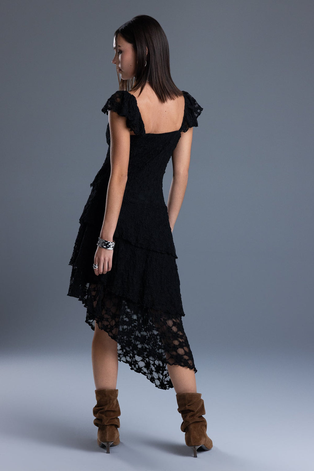 Lara Ruffled Midi Dress